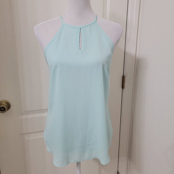 Shein Size S Light Blue Semi Sheer Cami / Sleeveless Blouse, Exc. Used Cond. - Picture 1 of 11